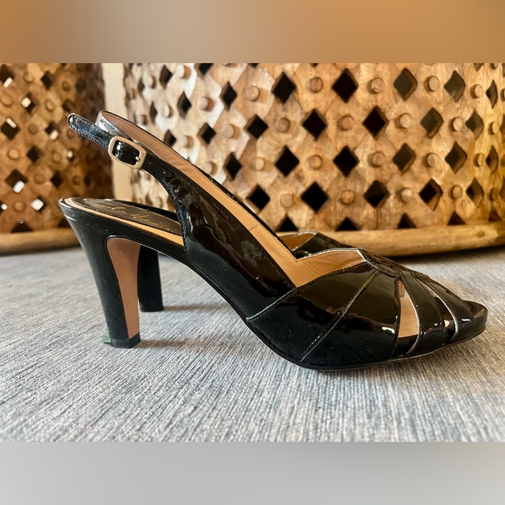 Cole Haan Patent Leather Slingback Heels, Size 7B - Picture 2 of 7